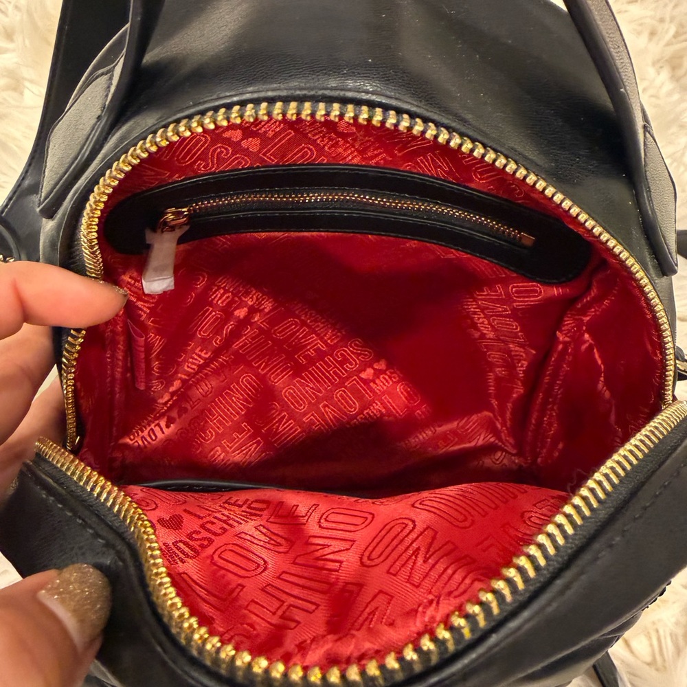 Love Moschino Black Heart-Patterned Backpack - Picture 2 of 2